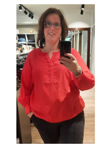 ZHENZI ORRA BLOUSE ROOD
