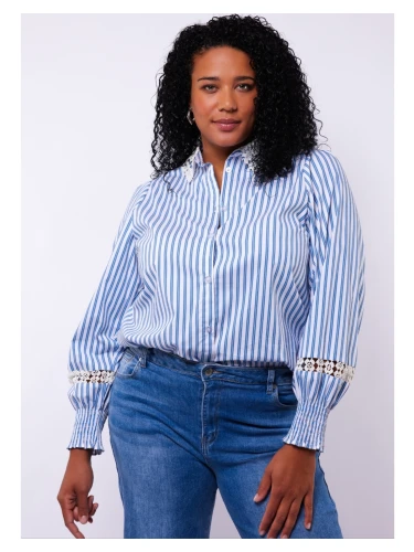 EXXCELLENT VERENA BLOUSE CELESTIAL BLUE