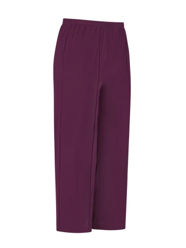 PLUS BASIC PANTS WIDE BURGUNDY