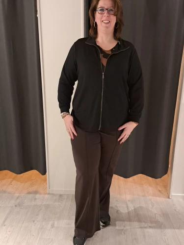 WASABI SABINA VEST ZWART