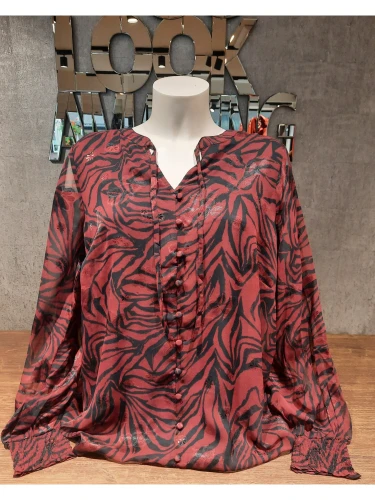 ZHENZI TULA BLOUSE BORDEAUX