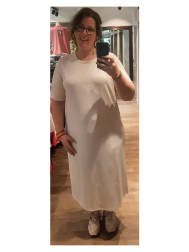 SABINA 106 JURK in de kleuren creme, groen en bordeaux