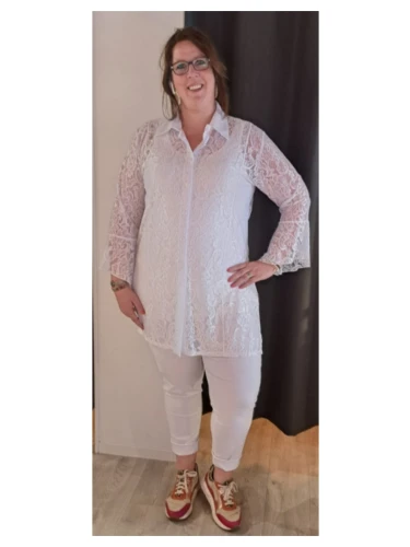 MAGNA BLOUSE TUNIEK/JURK C2434 KANT WIT