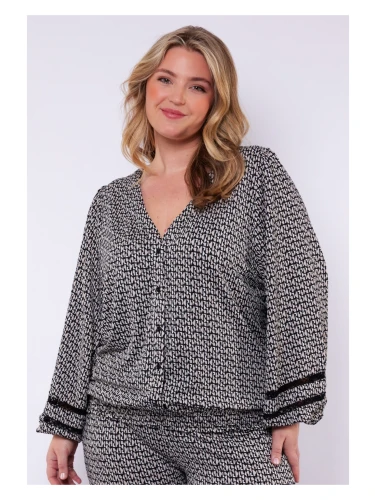 EXXCELLENT SAMARA TOP BLACK/OFFWHITE