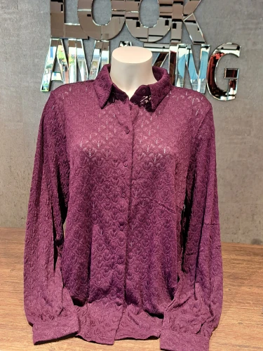 ONLY CARMAKOMA CARAUBREY SHIRT BLOUSE BORDEAUX