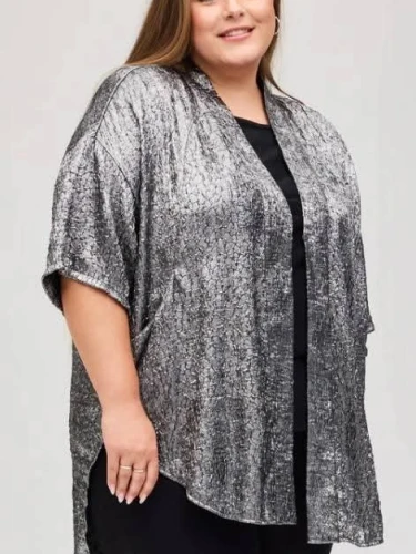 NO1. BY OX LOOSE KIMONO ZILVER