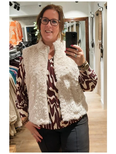 SHORT FAKE FUR VEST