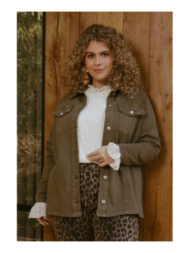 EXXCELLENT RILEY JACKET OLIJFGROEN