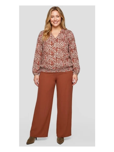 CECILY BLOUSE SAND/ BURNT HENNA