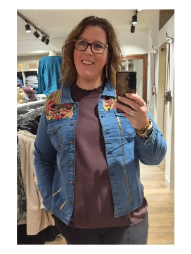 JACKET DEMIN MET BORDUURSEL