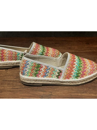 LA STRADA ESPADRILLE MULTI RAFFIA