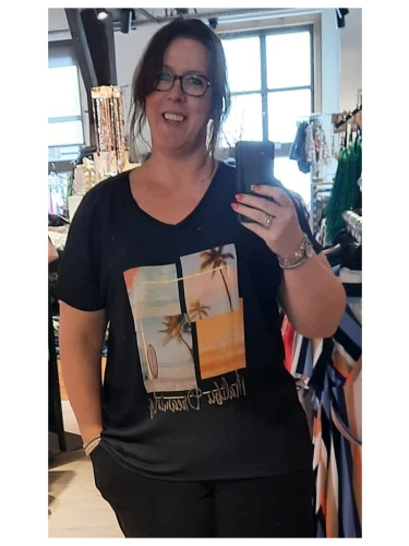 ONLY CARMAKOMA CARKETTY SHIRT ZWART