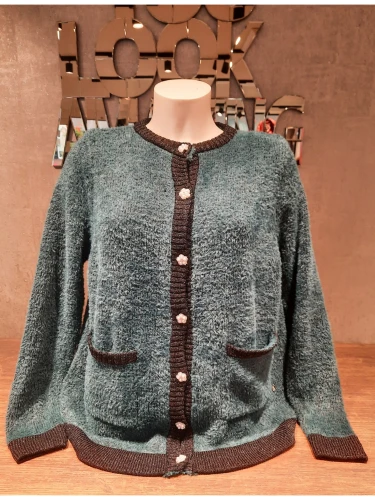 ZHENZI TERA VEST MET KNOOP GROEN OF ZWART