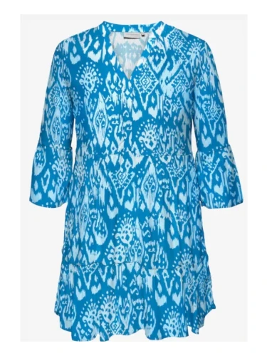 ONLY CARMAKOMA CARMARRAKESH JURK TUNIEK PRINT BLAUW