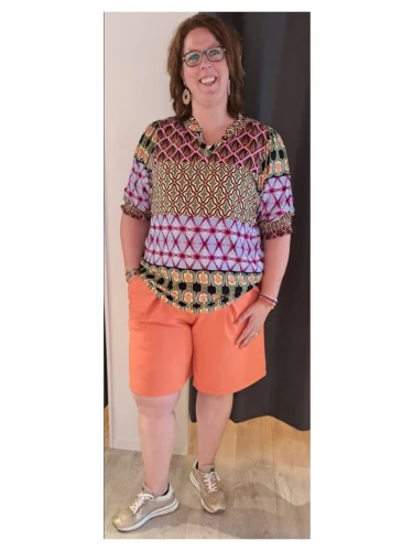 WASABI SABINA KORTE BROEK ORANJE