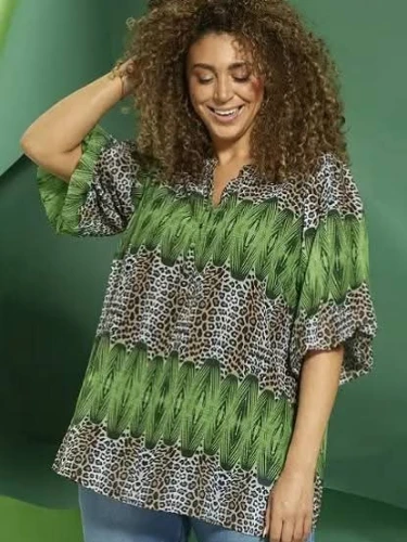 ZHENZI LILA BLOUSE PRINT
