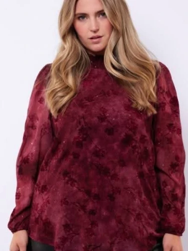 EXXCELLENT BRIONY BLOUSE BORDEAUX