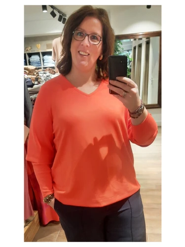 WASABI SABINA 94 SHIRT in kleur rood en wit