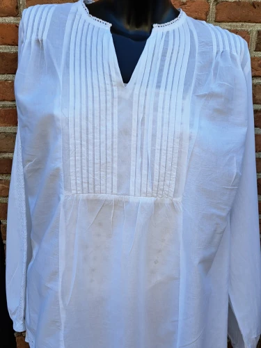 NO.1 BY OX BLOUSE NECK PLEATS WIT