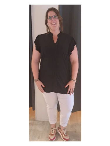 MAGNA BLOUSE C2305 EFFEN ZWART
