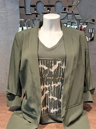 ONLY CARMAKOMA CARELLY BLAZER GROEN