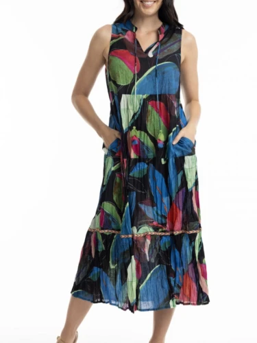 ORIENTIQUE SEYCHELLES JURK BOHO PRINT