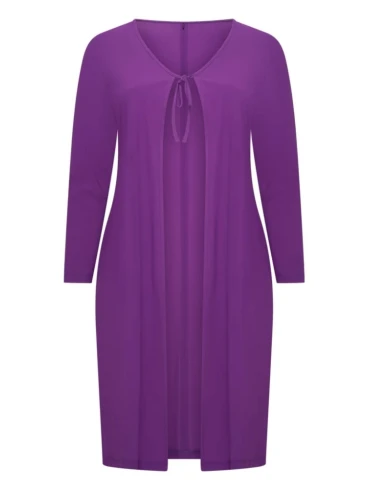 PLUSBASICS CARDIGAN BOW LAVENDER