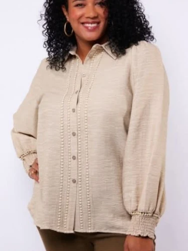 EXCCELLENT EDEN BLOUSE ZAND