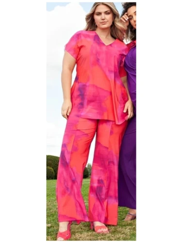 PLUS BASICS WIDE PANTS