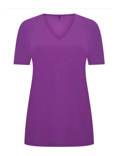 PLUS BASICS TEE V SLIM LAVENDER