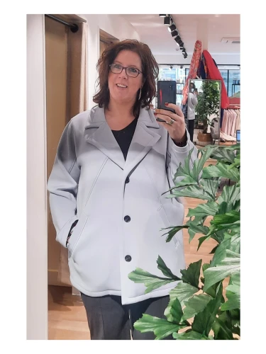 ETAGE JACKET KNITTED LICHT BLAUW