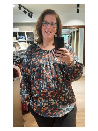 STUDIO RAGLAN BLOUSE W LONG BLAUW
