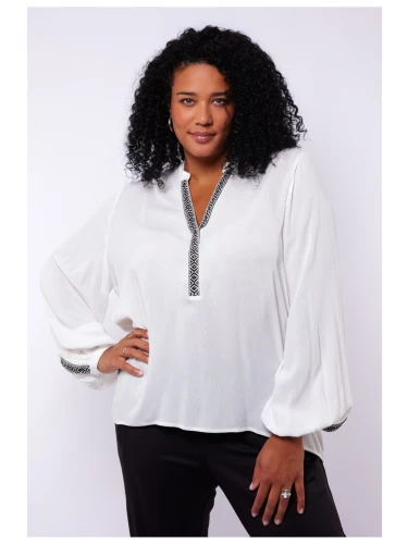 EXXCELLLENT TILDA TOP OFFWHITE