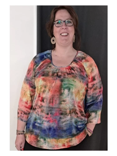 STUDIO BLOUSE WRINKLES 3/4 SLEEVES