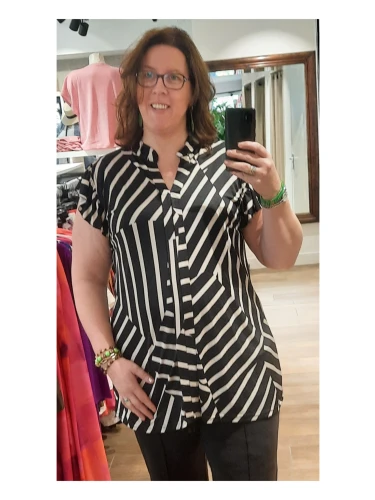 Tuniek 2305 print zwart of roze