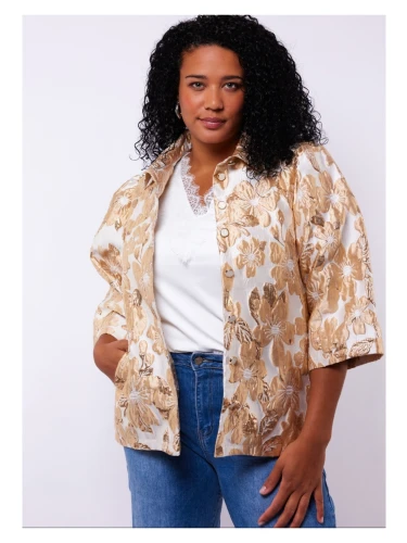 EXXCELLENT KIRANNE JACKET BLOEM GOUD