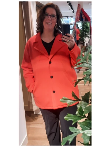 ETAGE JACKET KNITTED ROOD