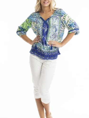ORIENTIQUE BOHO TOP BLOUSE PRINT APPELGROEN