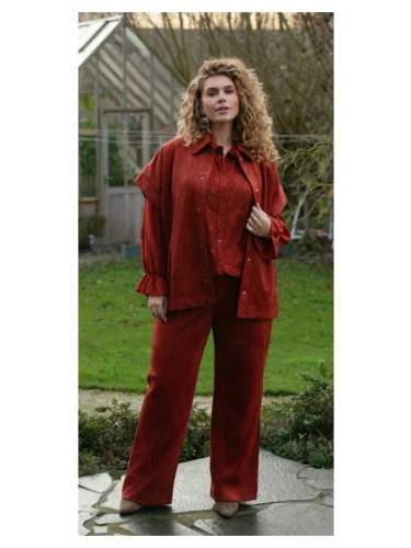 LUCINDA GILET BURNT HENNA