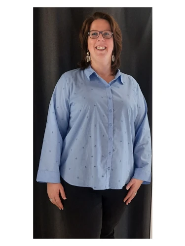 CARNEW GRACE JULIA BLOUSE LICHTBLAUW