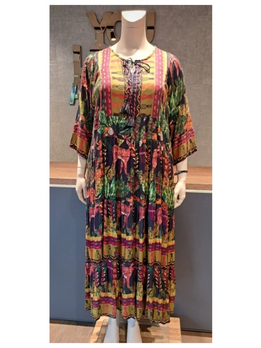 ESCAPE BY ORIENTIQUE AMAZONIA DRESS MAXI PRINT