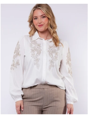 EXXCELLENT LILY BLOUSE OFFWHITE