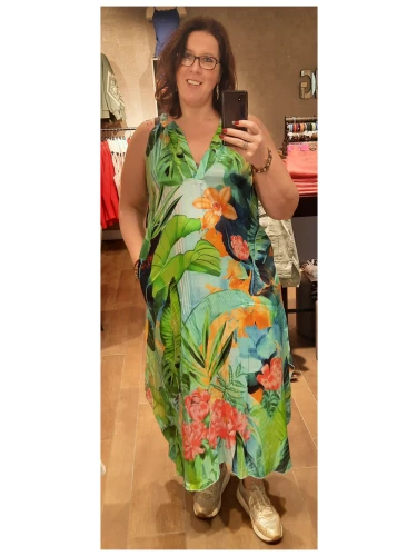 ESCAPE EVELIN DRESS ROUD NECKLINE SLEEVELESS