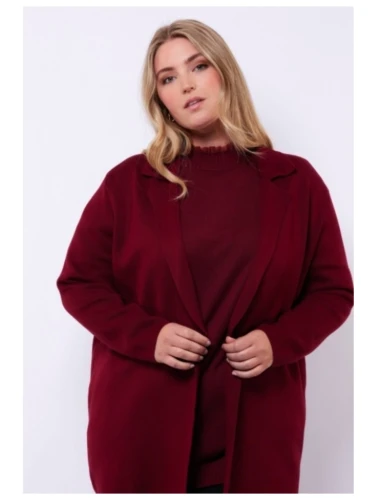EXXCELLENT JOSINE BLAZER VEST BORDEAUX