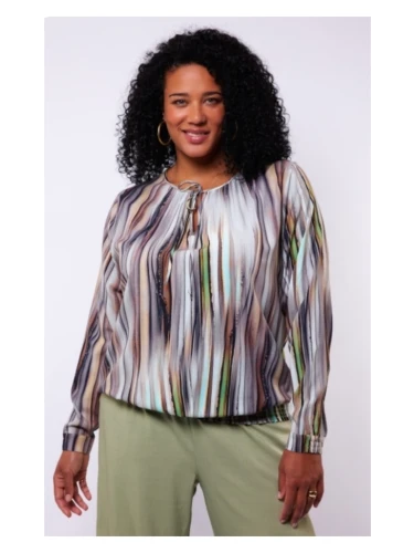 EXXCELENT DEMI TOP LIGHT MOSS/MUTED GRAY