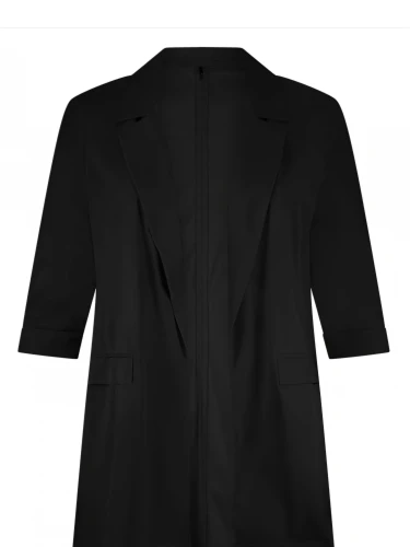 PLUS BASIC BLAZER ROLL UP ZWART