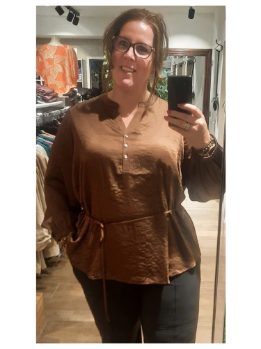 BLOUSE A SHAPE ELASTIC IN CUFFS