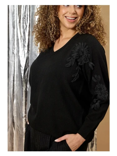 ZHENZI ELGA PULLOVER ZWART