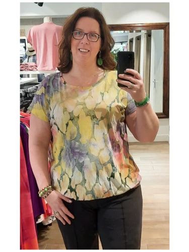 Top 2502 print roze of groen